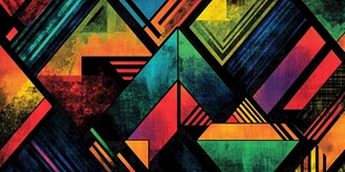 多彩几何图案背景设计