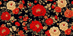 复古繁花图案背景