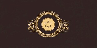 金色徽章标志设计元素