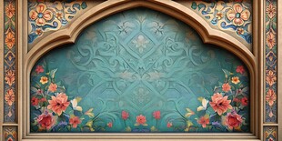 复古花纹装饰的精美拱门