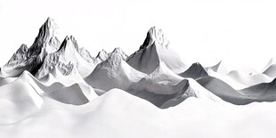 黑白雪山壮丽景观