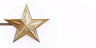 金色五角星徽章