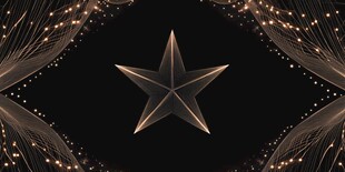 金色星形光效装饰背景图