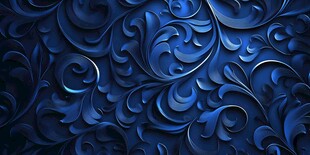 蓝色立体花纹背景图案