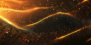 金色粒子流动动态背景图