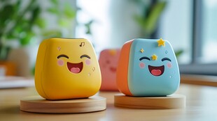 可爱表情小音箱摆件