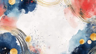 水墨金纹梦幻背景图