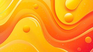 橙黄色流体渐变抽象背景图