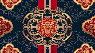 中式传统古典花纹背景图