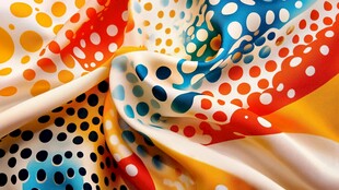 多彩波点织物的灵动之美