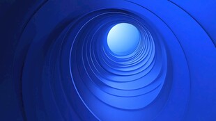 蓝色螺旋隧道通向光明