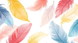彩色羽毛背景图案设计