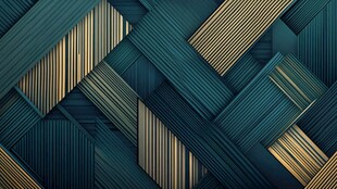 蓝金交织几何纹理背景图