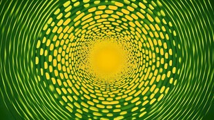 绿色漩涡点状抽象图案