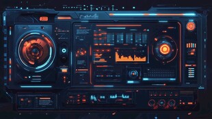 未来感科技控制台界面