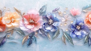立体花卉装饰画精美图案