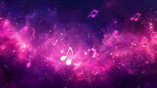 梦幻音乐星空背景图