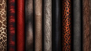 多样纹理皮革材质展示