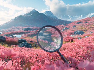 放大镜下的烂漫山野风光