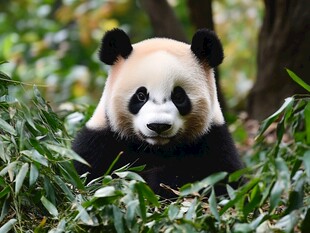林中萌态熊猫