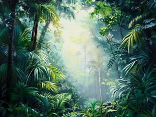 梦幻雨林 阳光洒落绿意浓