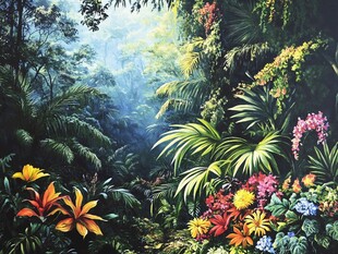 梦幻热带丛林花卉景观