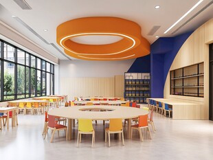 现代风多彩儿童阅读活动室