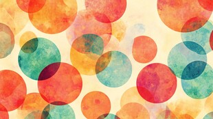 彩色水彩圆点背景图案