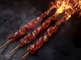 炭火烤串 滋滋冒油超诱人