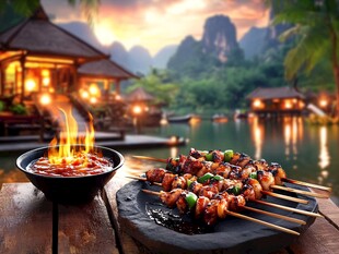 湖畔烧烤 自然中的美味时光