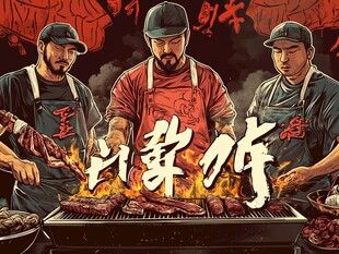 江湖烧烤 三位大厨展身手