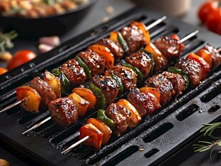 美味烤肉串 视觉与味觉盛宴