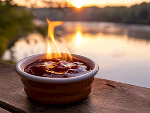 夕阳下燃烧的神秘小碗