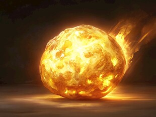 燃烧的炽热火球