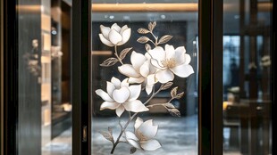 玉兰花玻璃装饰艺术之美