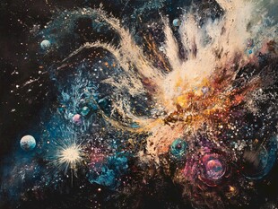 宇宙星云的绚烂奇幻景象