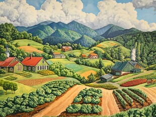 乡村田园风光美丽景致