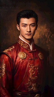 古装男子华服帅气肖像