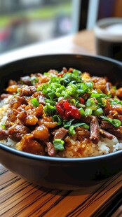 美味卤肉盖饭诱人呈现