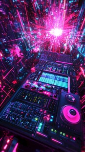 炫彩电音派对混音台场景