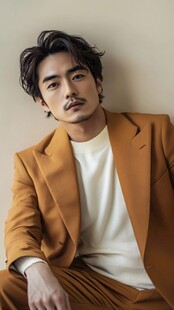 帅气型男的时尚西装造型