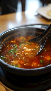 热气腾腾的美味酸辣汤