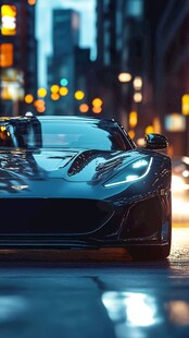 都市夜下炫酷跑车