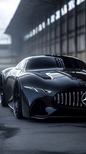 炫酷黑色未来感奔驰概念车