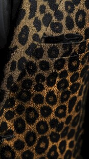 豹纹西装局部特写