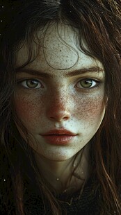 雀斑少女的灵动瞬间