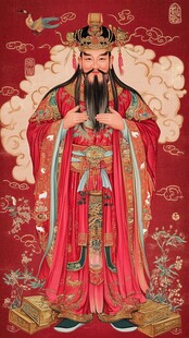 中式传统财神精美画像