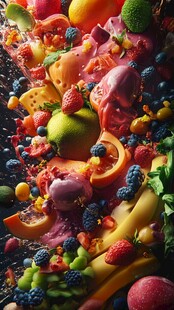 缤纷水果冰淇淋盛宴