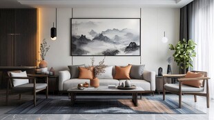 新中式风格雅致客厅一角