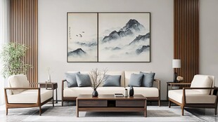 中式雅致客厅沙发装饰场景